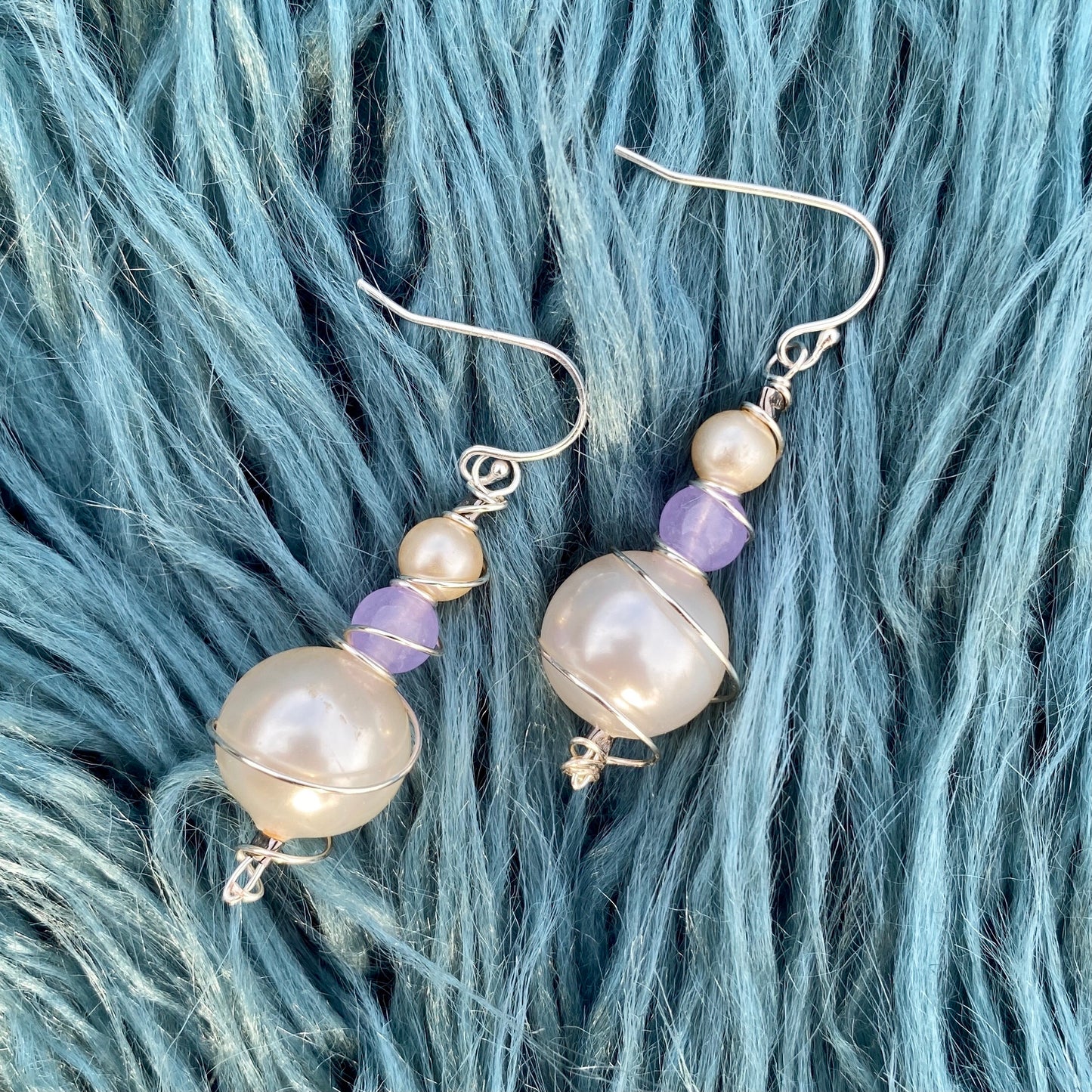 Merle’s Pearls - Antique Pearl Sterling Silver Earrings