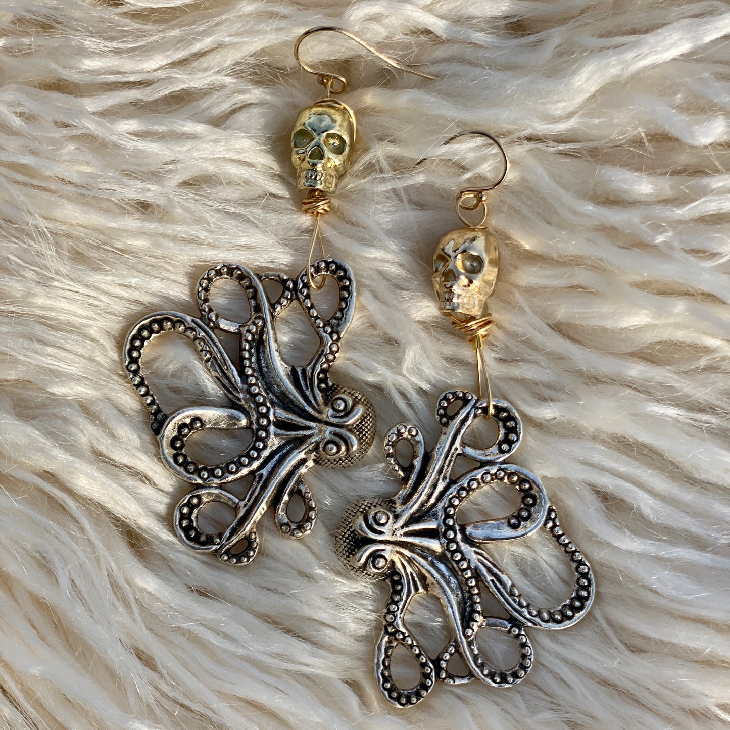Chameleon of the Sea - 14k Gold Earrings