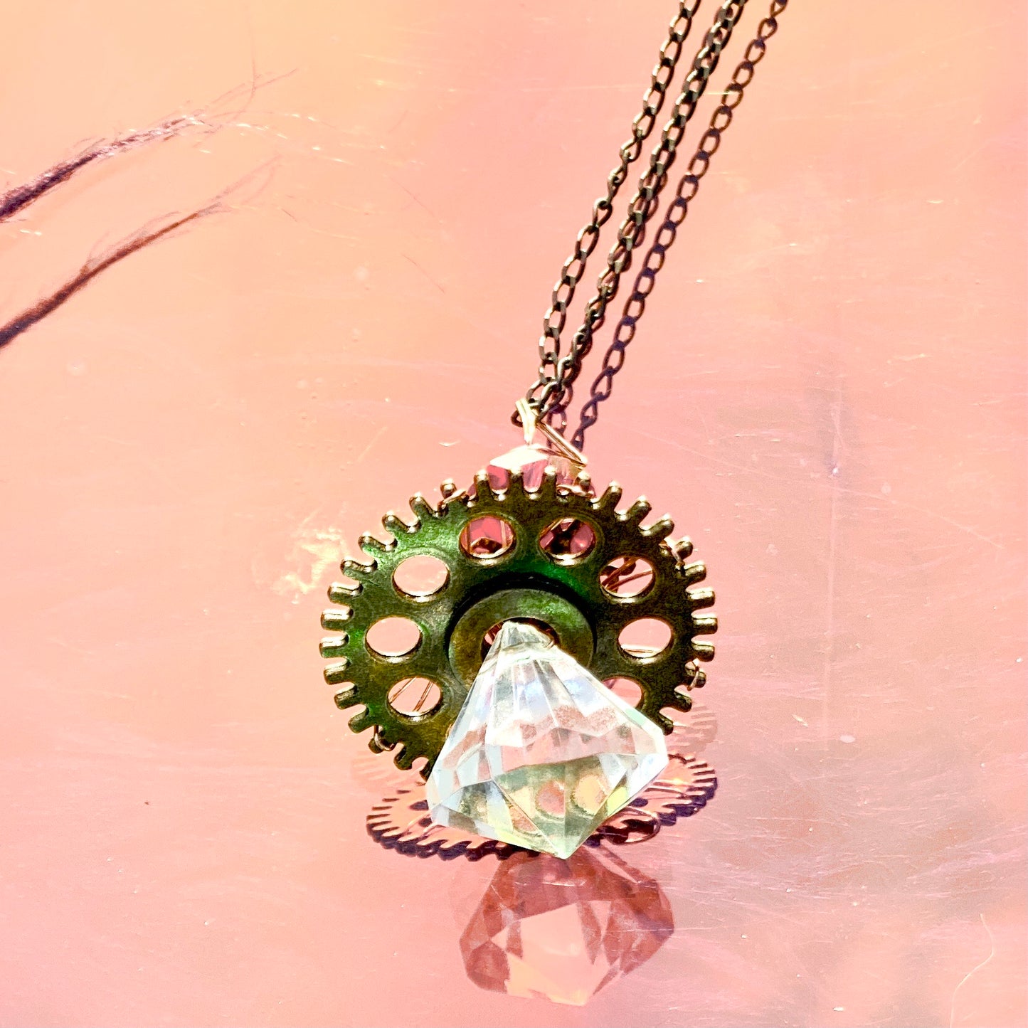 Burning Man Patina Sterling Silver Necklace