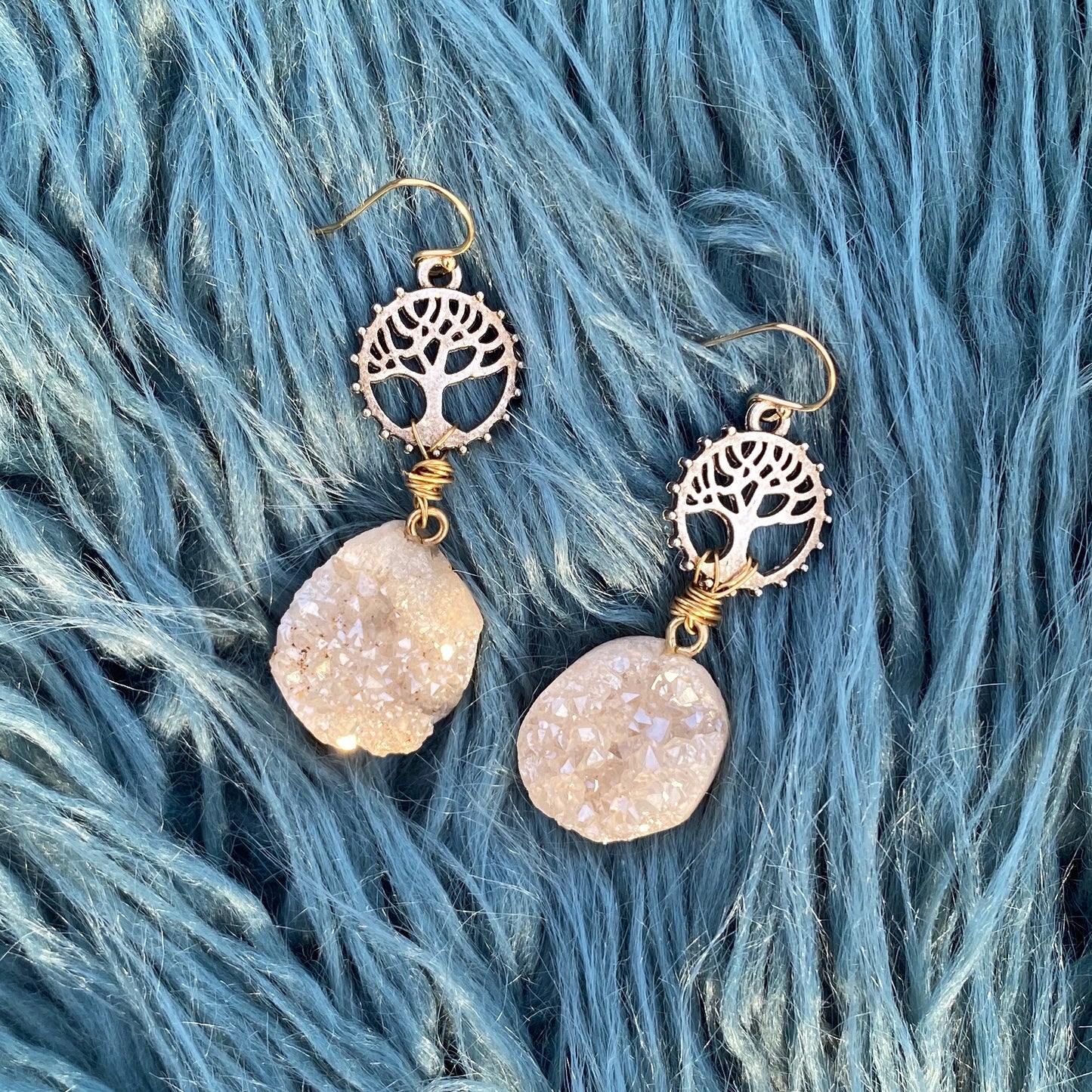 Joshua Tree Druzy - 14k Gold Earrings