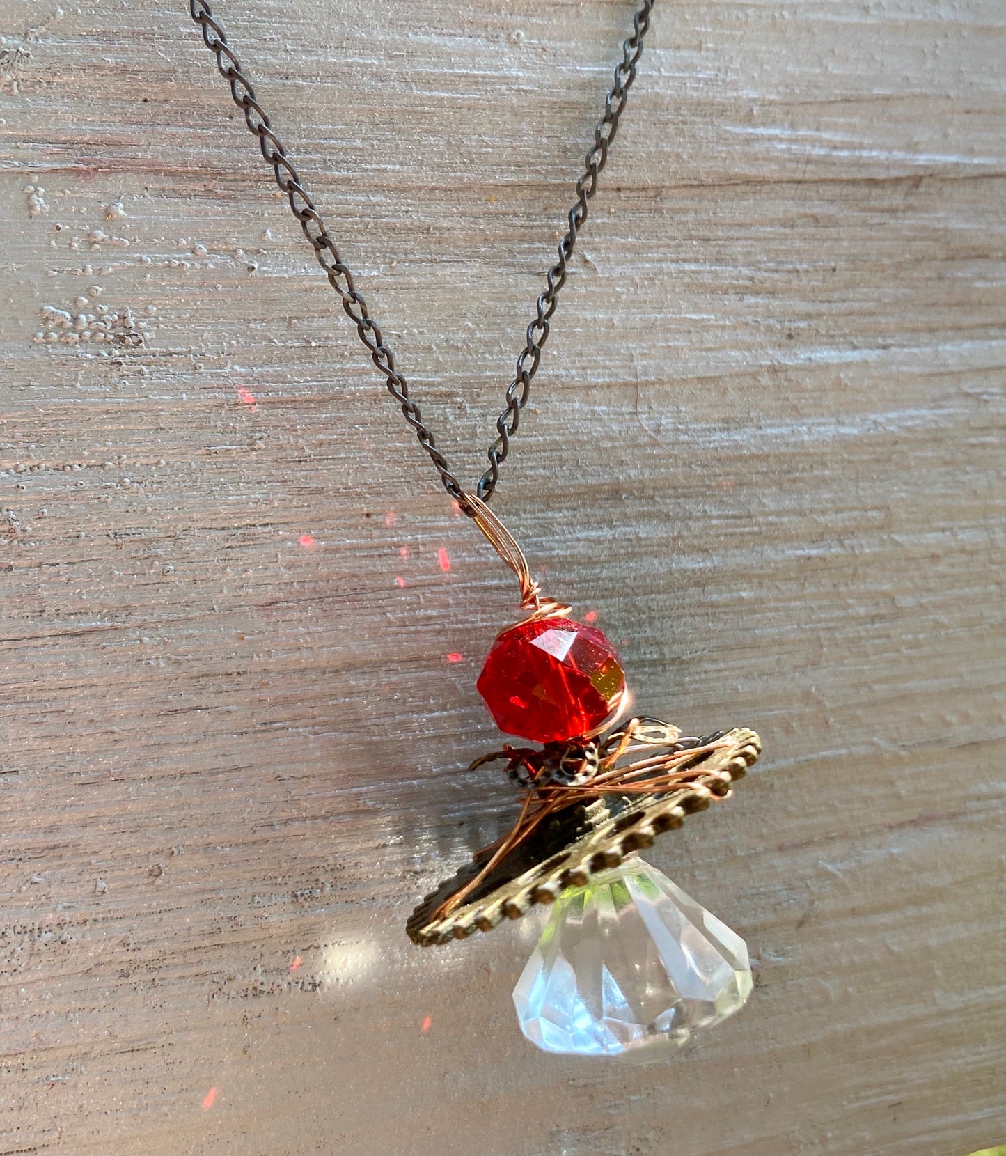 Burning Man Patina Sterling Silver Necklace