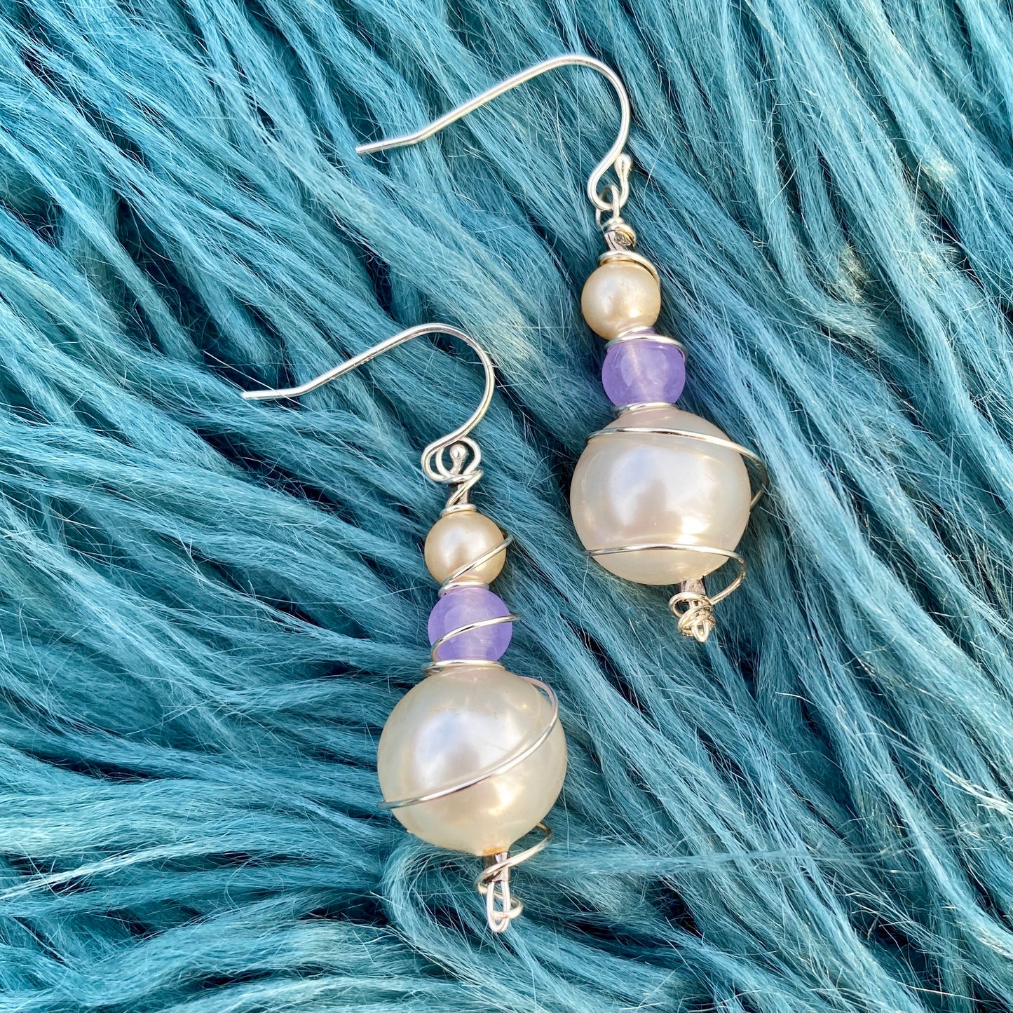 Merle’s Pearls - Antique Pearl Sterling Silver Earrings