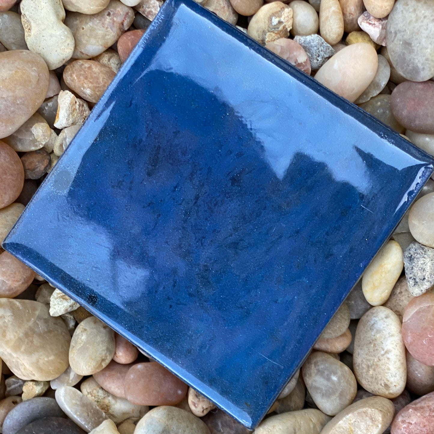 Storm Clouds Hand Painted Tile with Easel