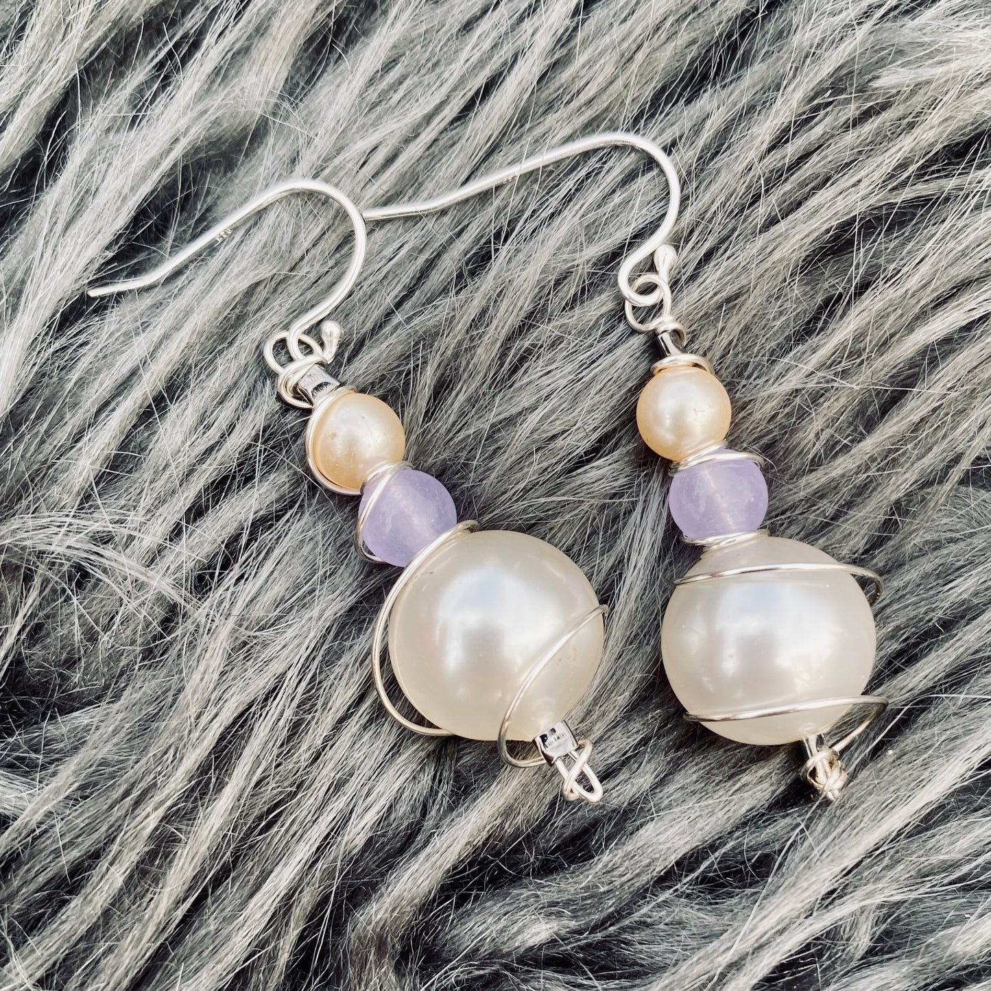 Merle’s Pearls - Antique Pearl Sterling Silver Earrings