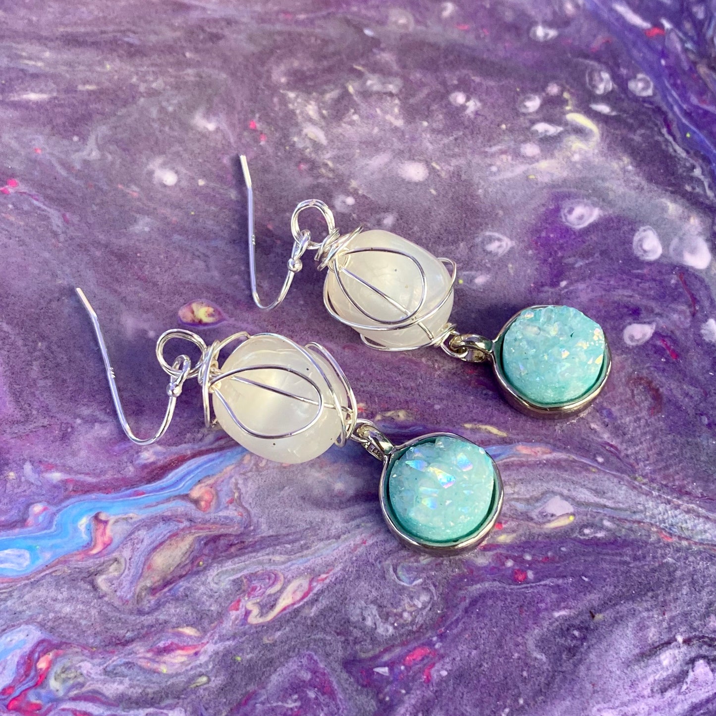 La Luna - Crystal Druzy Earrings