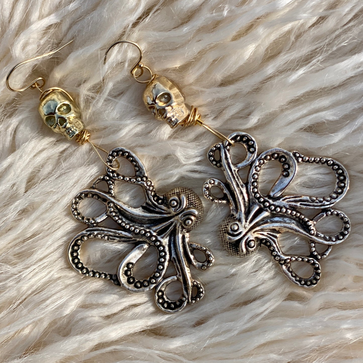 Chameleon of the Sea - 14k Gold Earrings