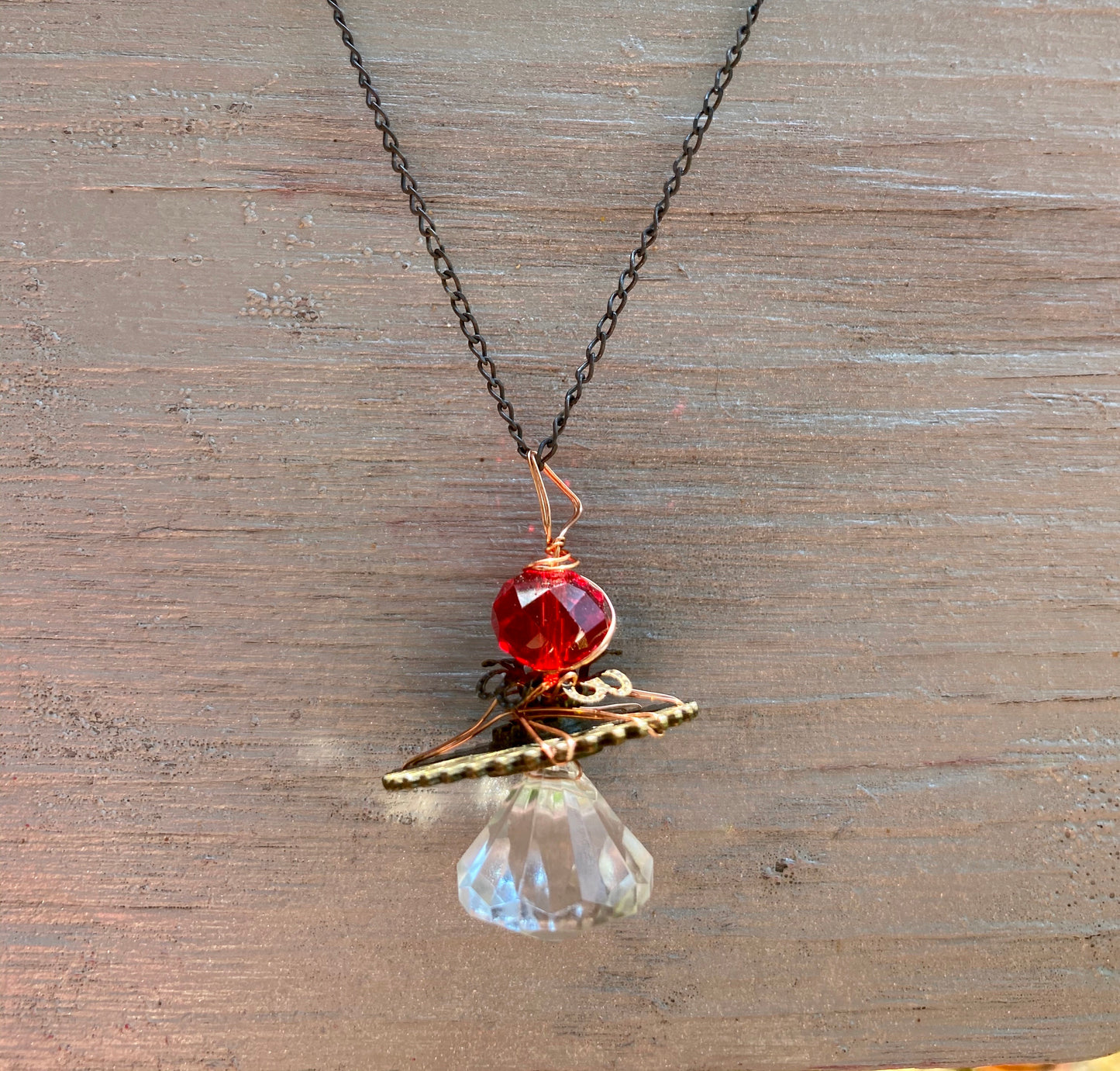 Burning Man Patina Sterling Silver Necklace