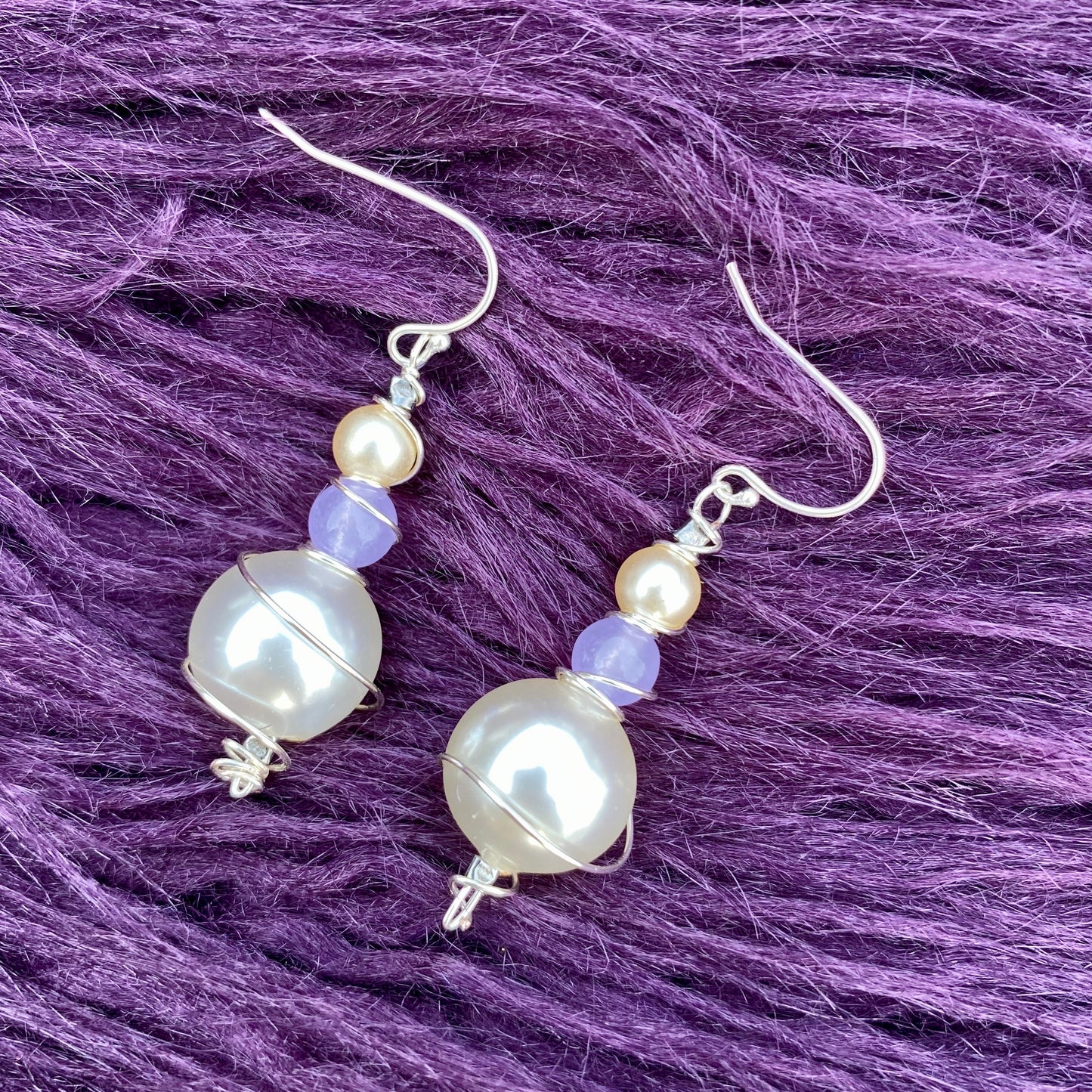 Merle’s Pearls - Antique Pearl Sterling Silver Earrings