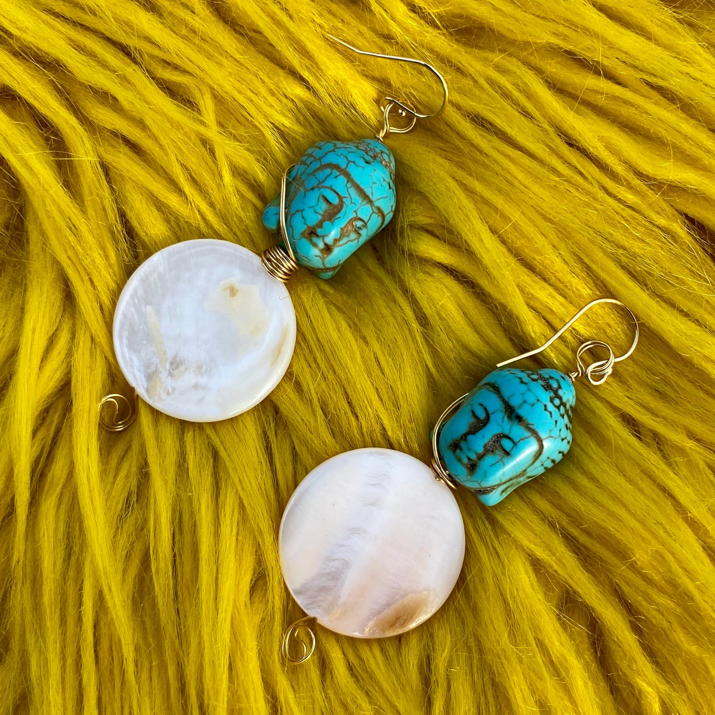 Inner Light - 14k Gold Mother of Pearl Earrings