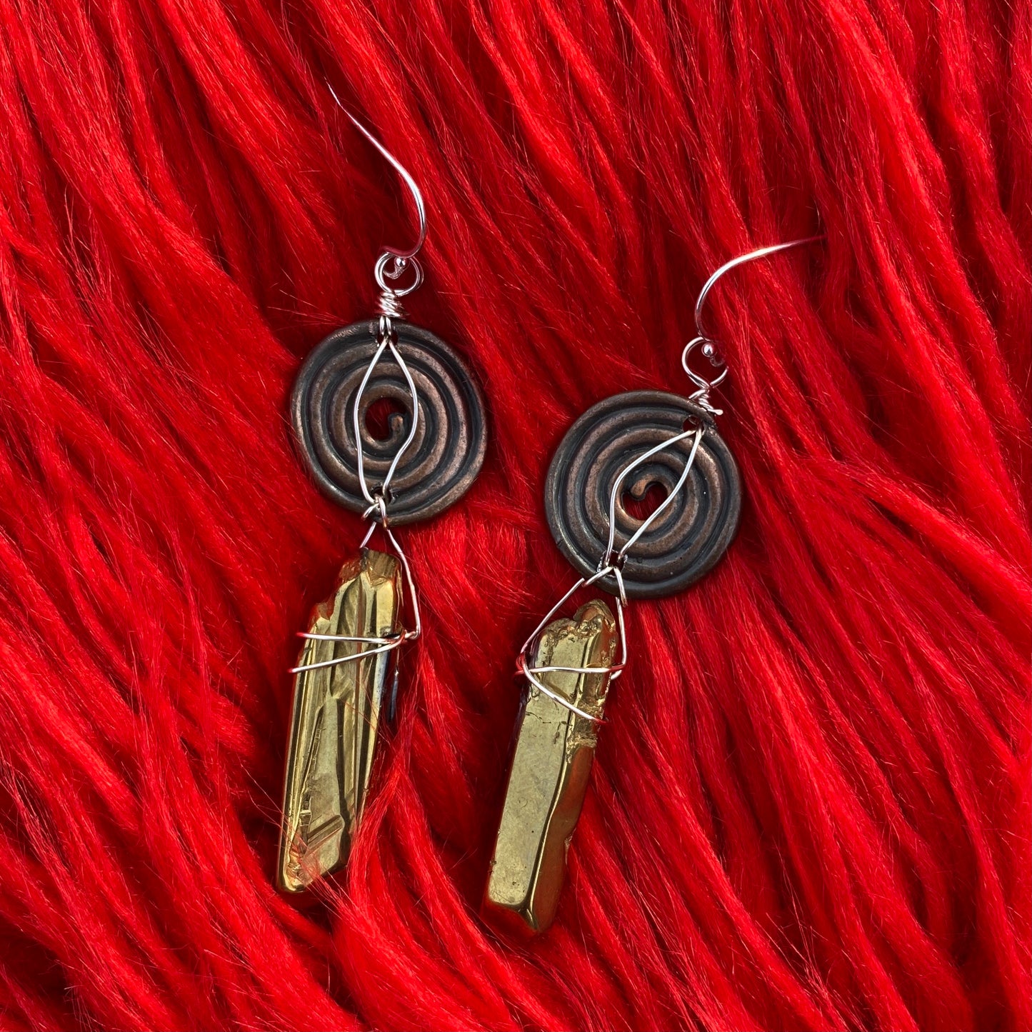 Pretty Fly for a Third Eye - Pyrite Sterling Silver Earrings
