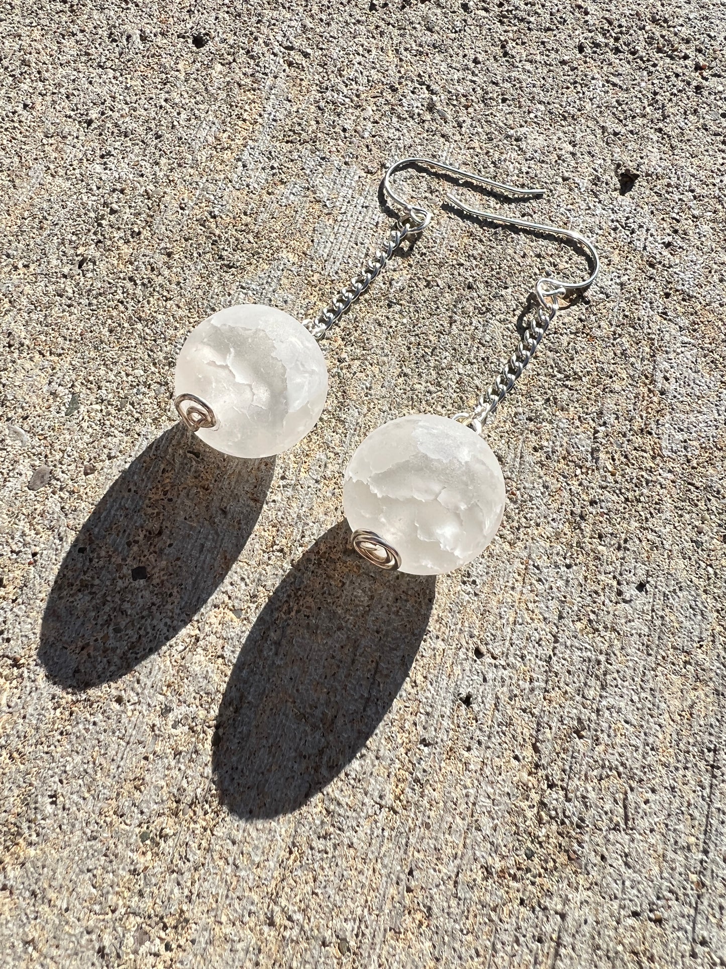 Moon Goddess - Crystal Sterling Silver Earrings