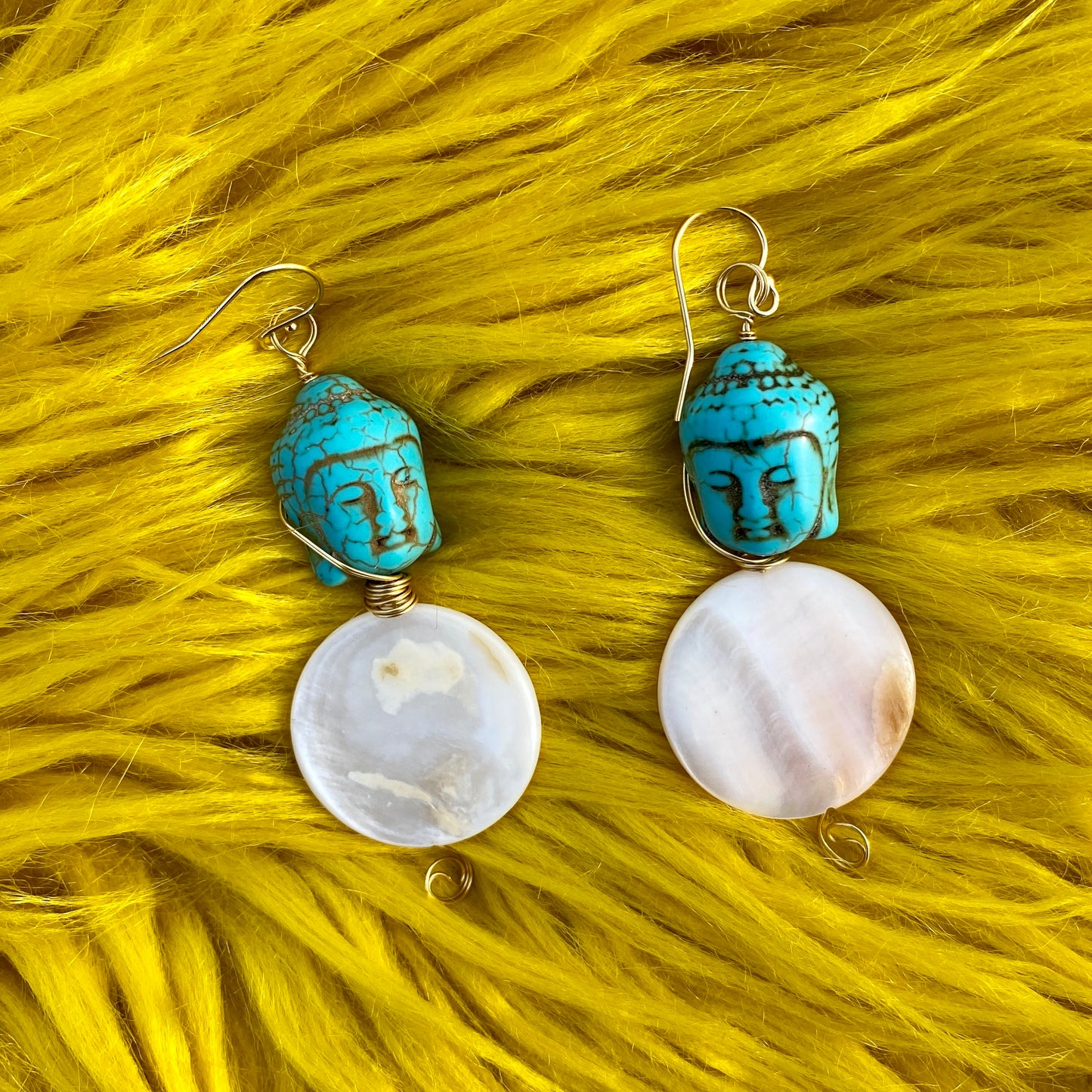 Inner Light - 14k Gold Mother of Pearl Earrings