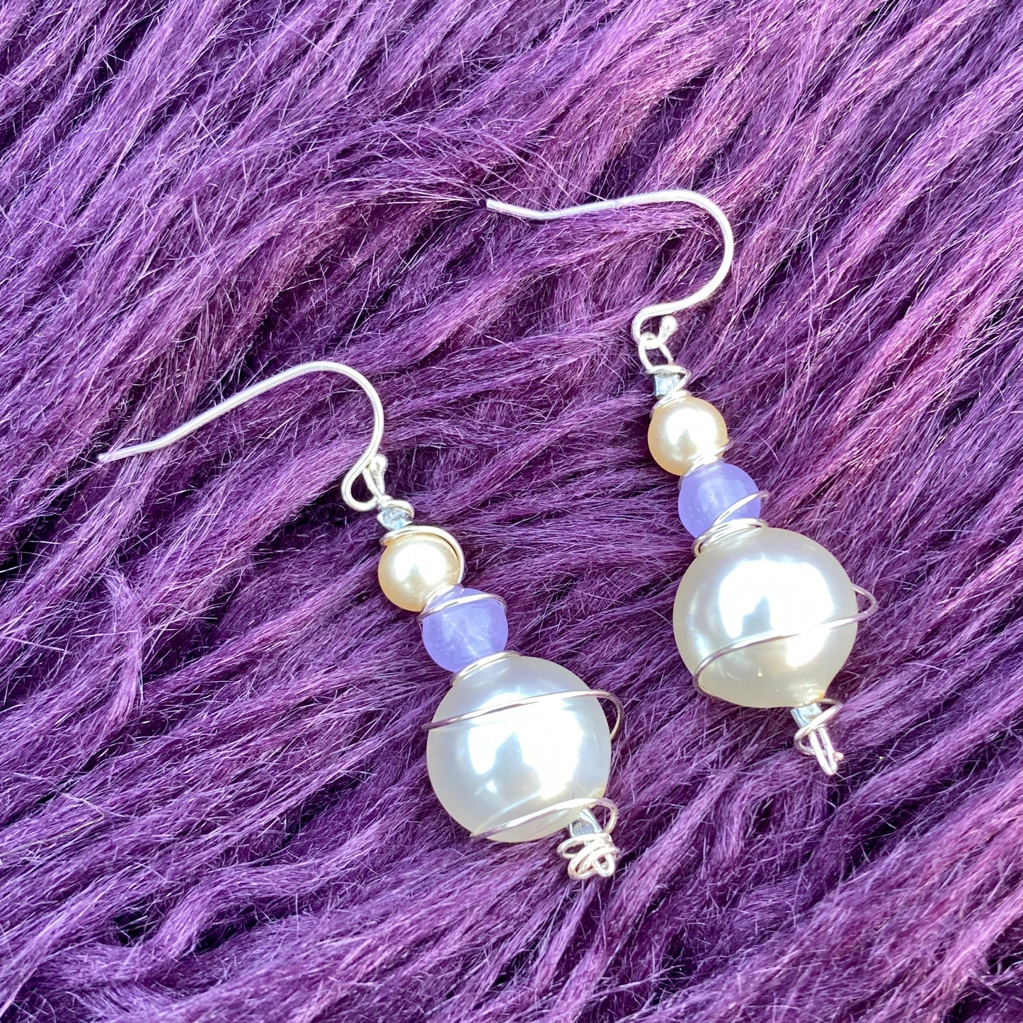 Merle’s Pearls - Antique Pearl Sterling Silver Earrings